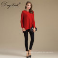 Long Sleeves Cashmere Pure Orange Girls Korea Knit Sweaters Design